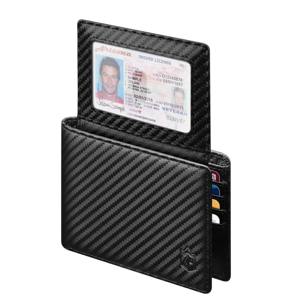 Zitahli Wallet for Men 12 Card Holder Slim Rfid Leather 2 ID Window Wallet